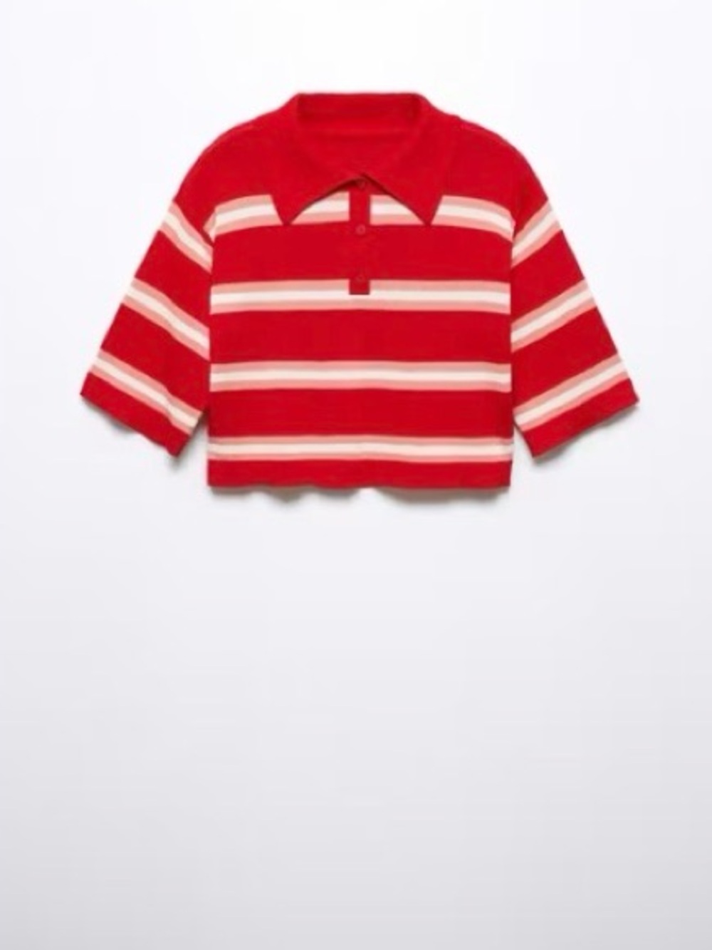 Striped polo-style sweater